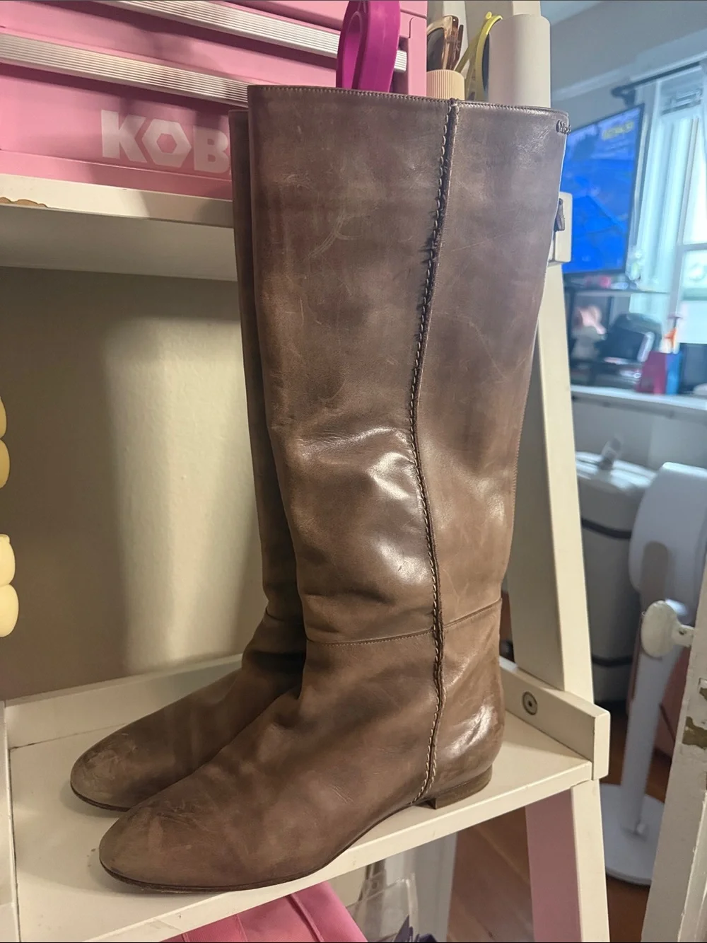 Chloe Tall Brown Leather Women's Boots
